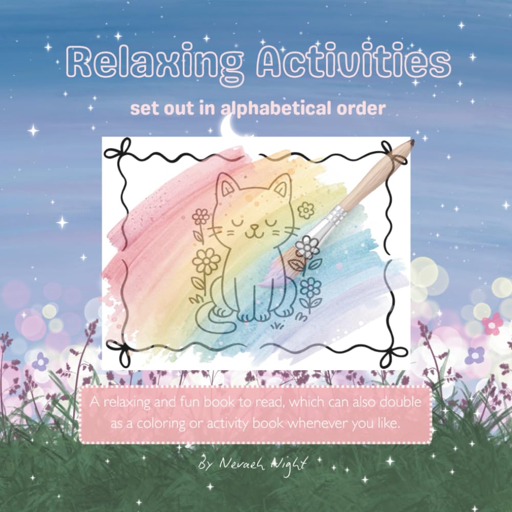 Relaxing Activities: A relaxing and fun book to read, which can also double as a coloring or activity book whenever you like.