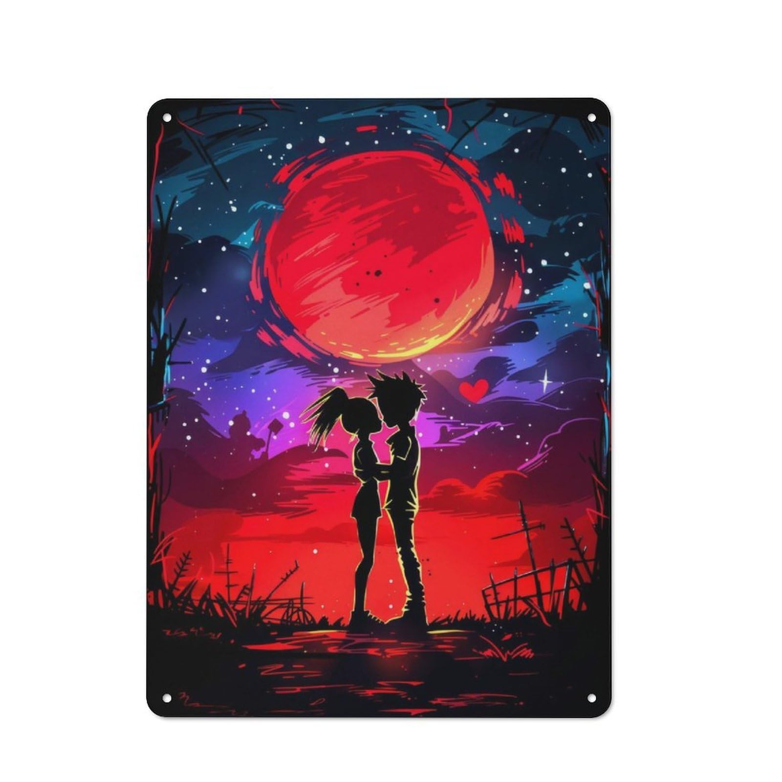 Junmoney Whispering Skies Retro Tin Sign 40X30cm For Bar Or Restaurant, For Collectors Of Retro Metal Wall Decor