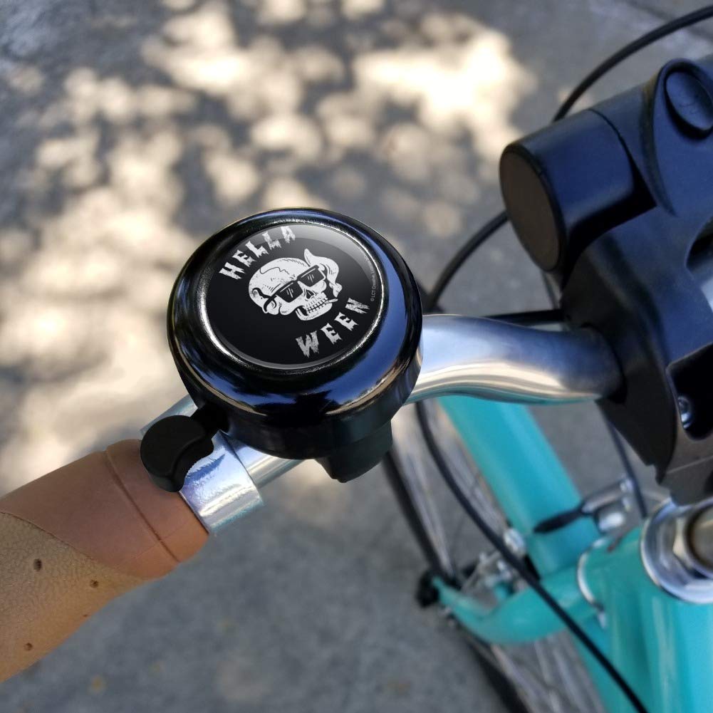 GRAPHICS & MORE Hella Ween Halloween Hell Smoking Skull Funny Humor Bicycle Handlebar Bike Bell