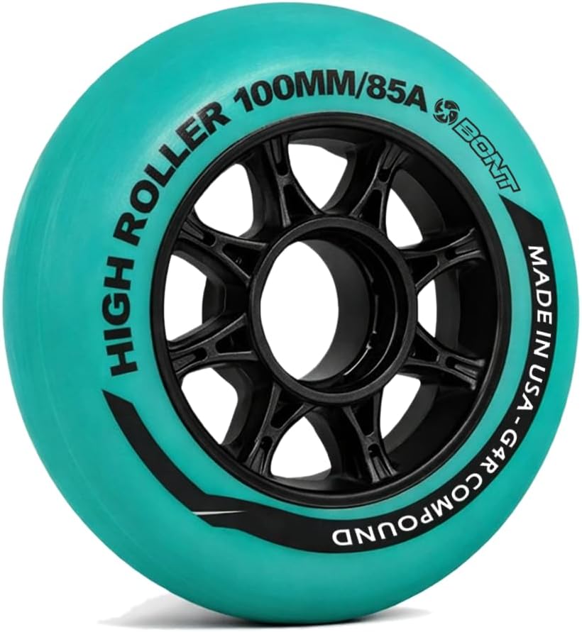 Bont Highroller Inline Speed Skate Wheel, Outdoor Road Racing 85A, Multiple Sizes,100mm,Set of 8 (100mm (Set of 8))