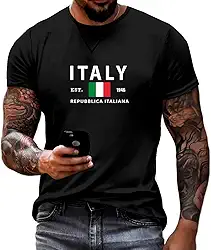 Camiseta Unissex Italia País Camisa Premium 100% Algodão