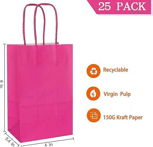 Miniatura 181 de Azowa - Bolsas de papel de estraza con asas para cosas para fiestas, para llevar regalos también