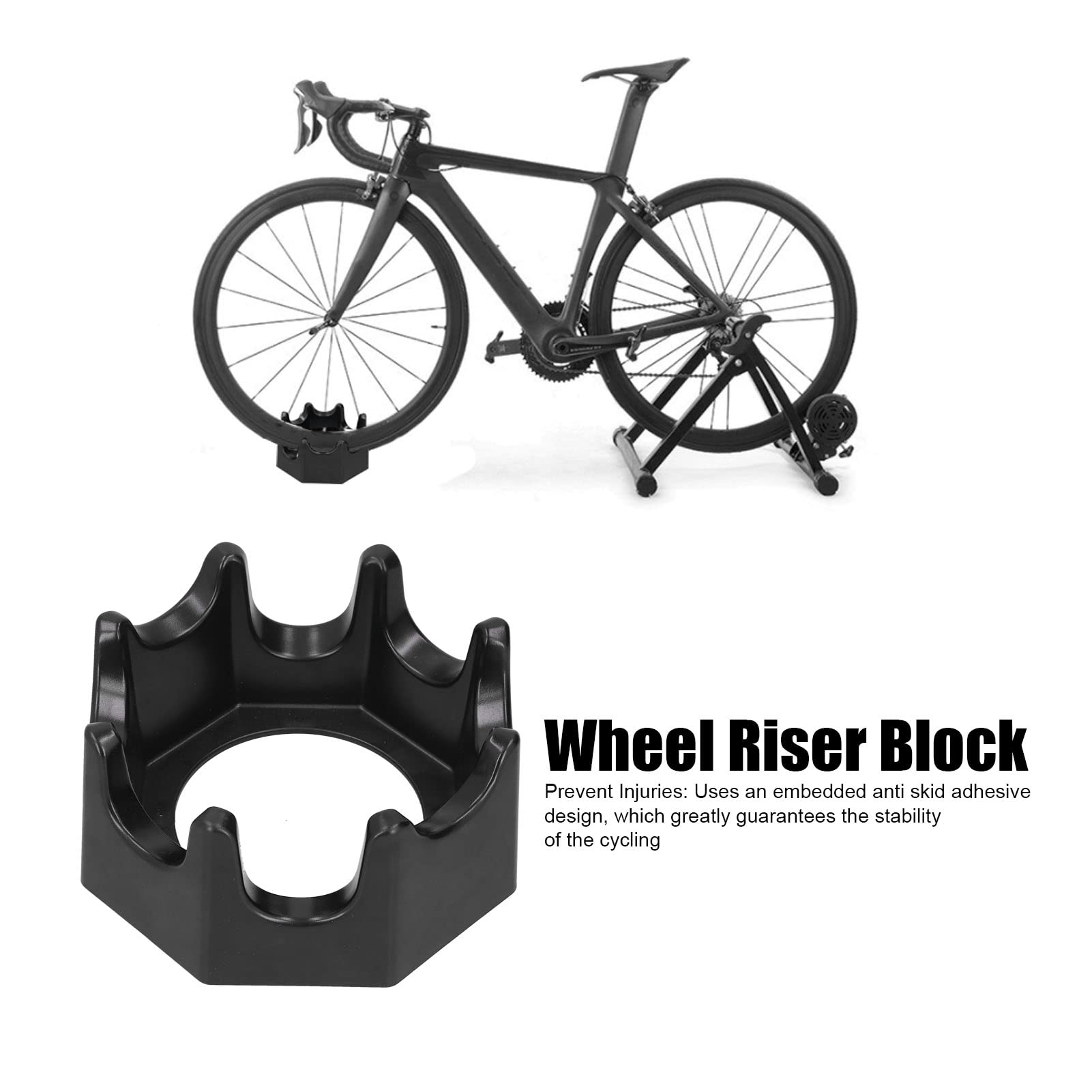 Culnflun Bicycle Front Wheel Riser Holder Support Adjustable Height Sturdy Pc Abs Material for Indoor Bicycle Training 240x115mm 4 Heights