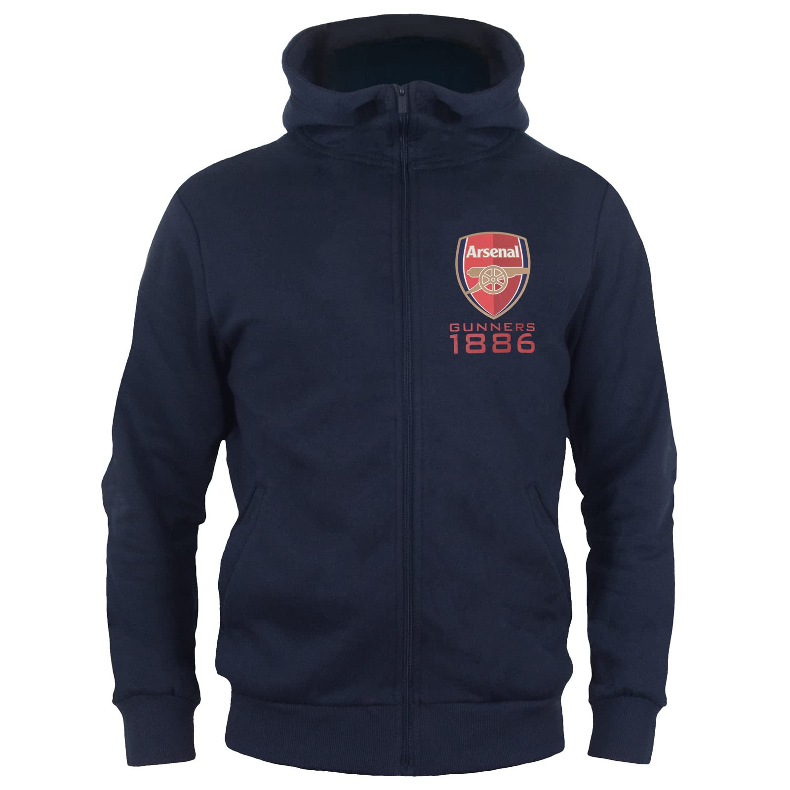 Arsenal FC Kids Mid Navy Polyester/Cotton Zip Hoodie - 2-3 Years