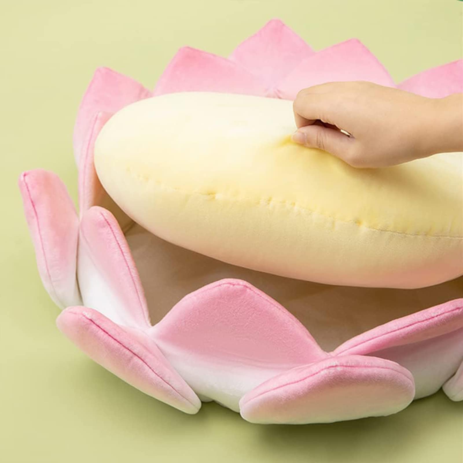 Amazon.co.jp: 3D 幸運 蓮の花 クッション 蓮の玉座 ヨガ 瞑想 蓮の形