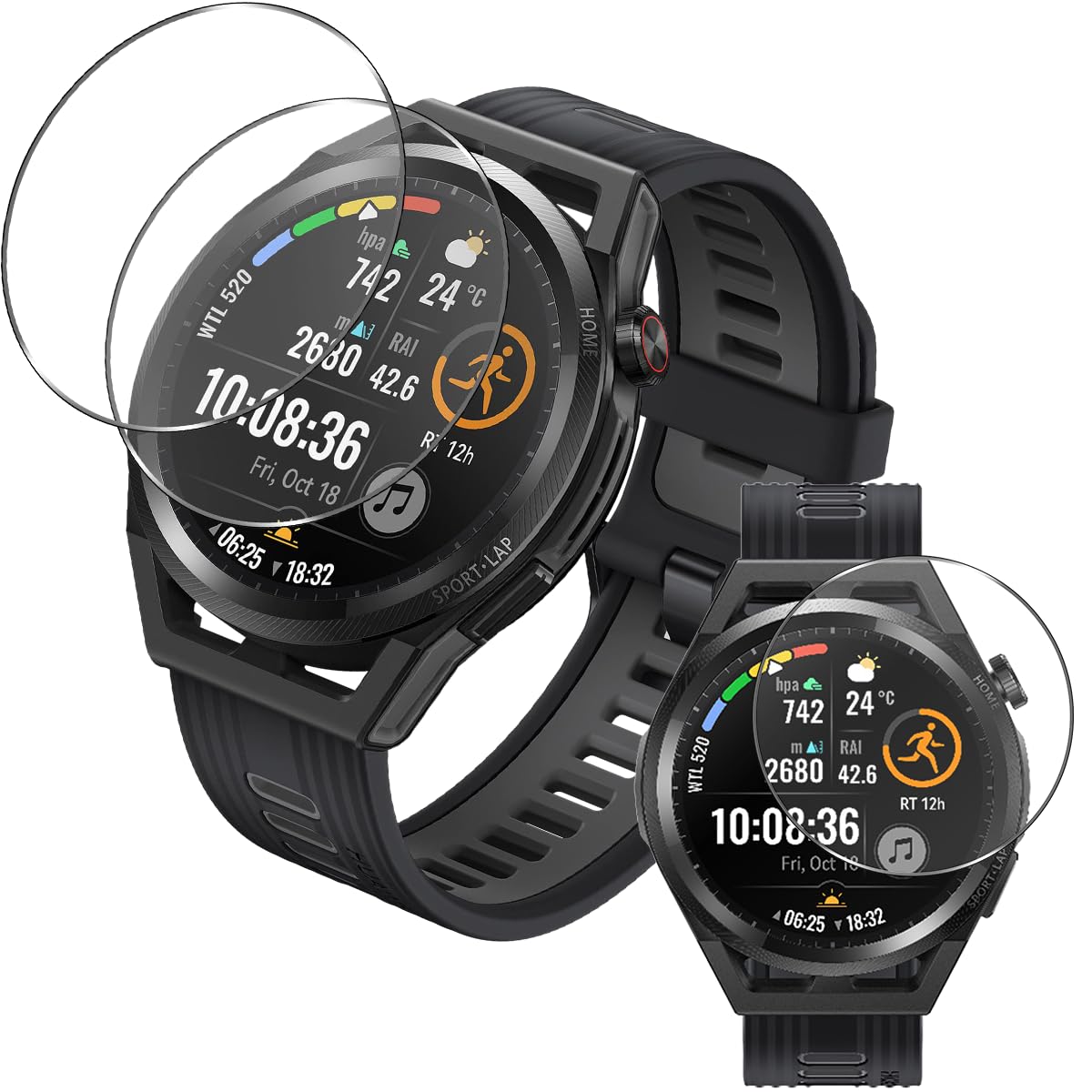 Amazon.co.jp: 対応 HUAWEI WATCH GT runner ガラスフィルム 【3枚
