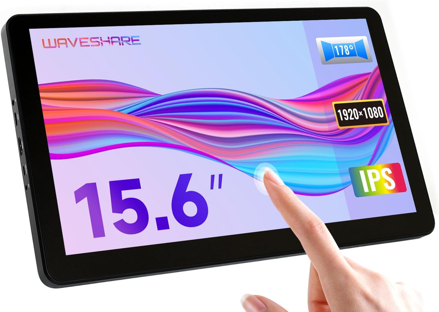 Waveshare HDMI Capacitive IPS Touch Screen LCD Type H with Case 15.6inch Support Raspberry Pi/Jetson Nano/PC