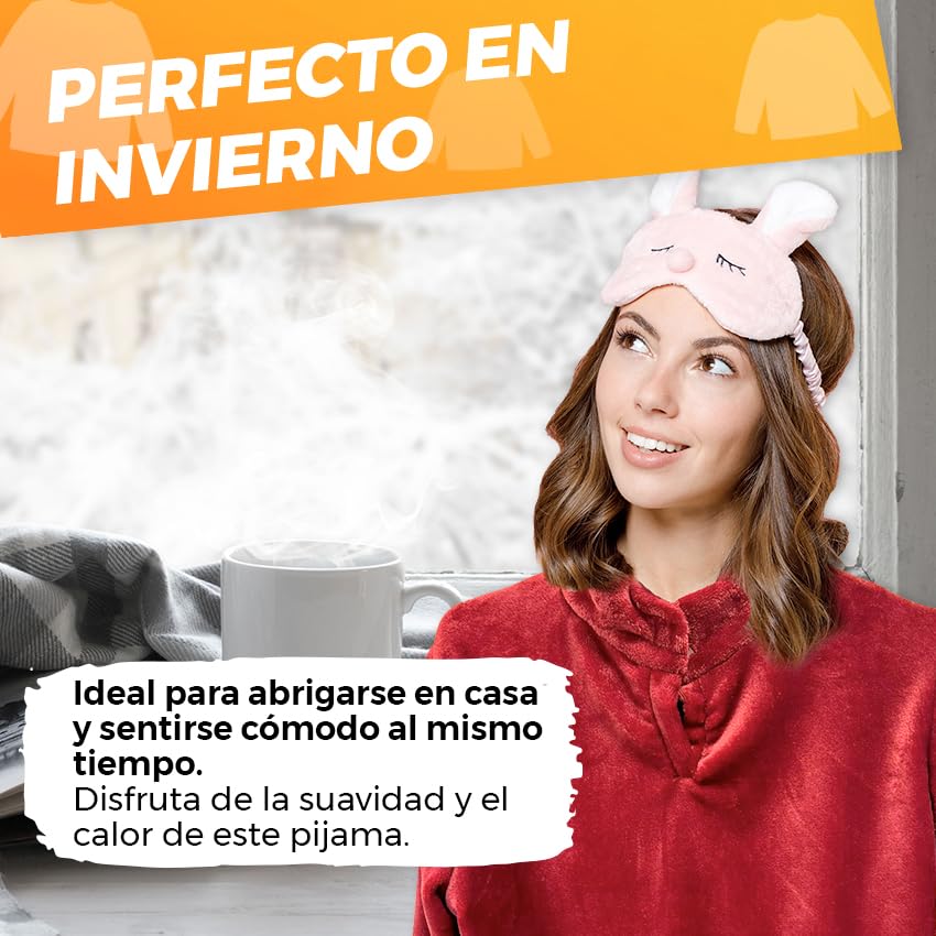 Pijama Mujer Invierno con Body en la Parte Superior - Pijama Mujer - Pijamas Mujer - Pijamas Mujer Invierno