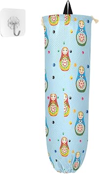 Plastic Bag Holder Colorful Russian Nesting Grocery Bag Organizer,Reusable Shopping Bag Organizer,Storage Dispenser for Home Kitchen Decor 202c1177