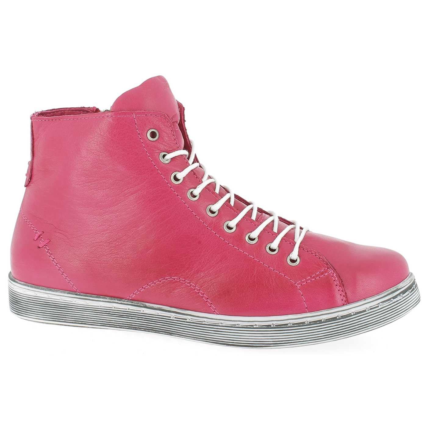 Andrea Conti Women's Damen High Top Sneaker, Magenta, 2 UK