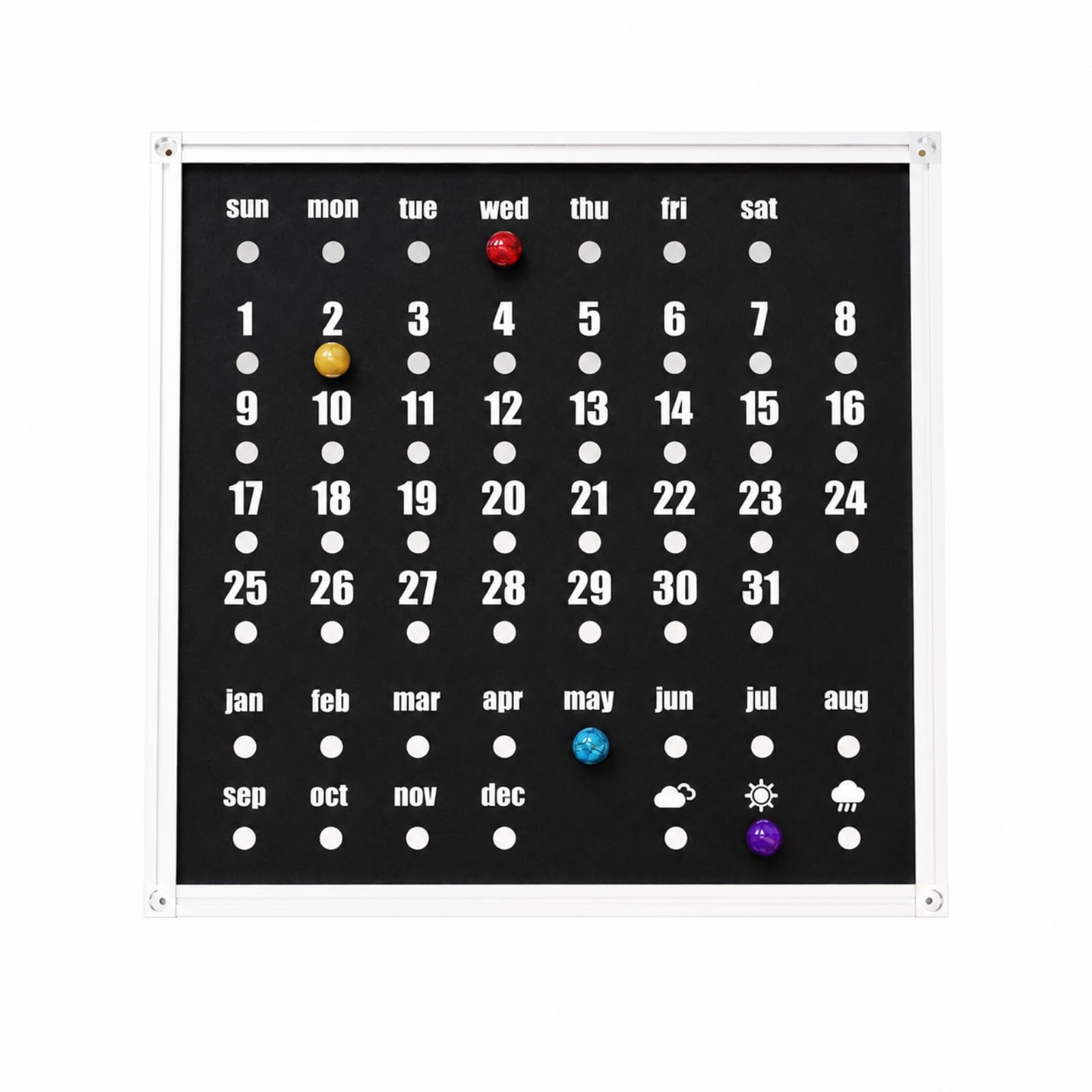 Calendario Continuo Escritorio Tablero Planificación Multiusos para Oficina en Casa, Estilo B