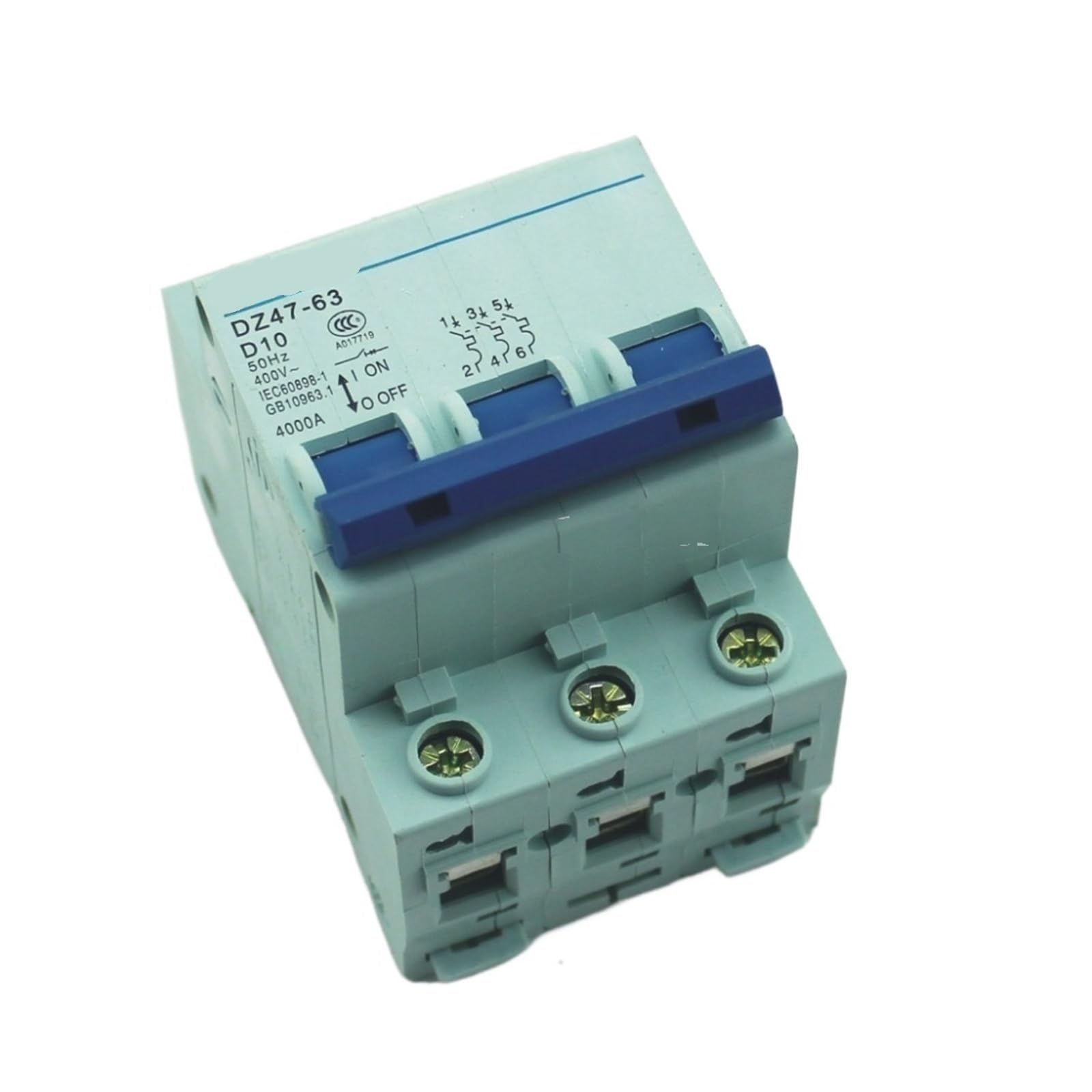 Interruttore magnetotermico 3P 10A D Tipo 240V/415V 4 Poli