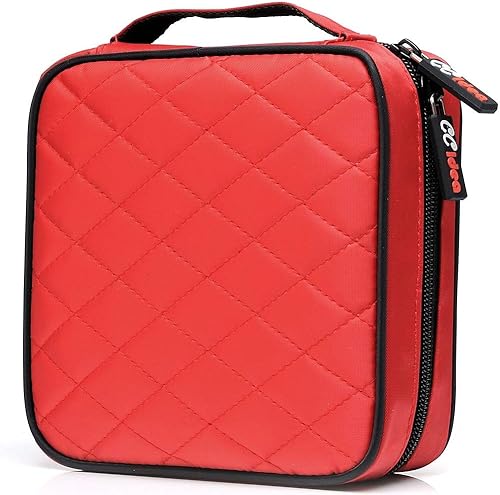 Miniatura 5 de CCidea 40 Capacidad CDDVD Caso Titular Portátil Disco Billetera Almacenamiento Carpeta Nylon Cd Bag (Rojo) Especiales