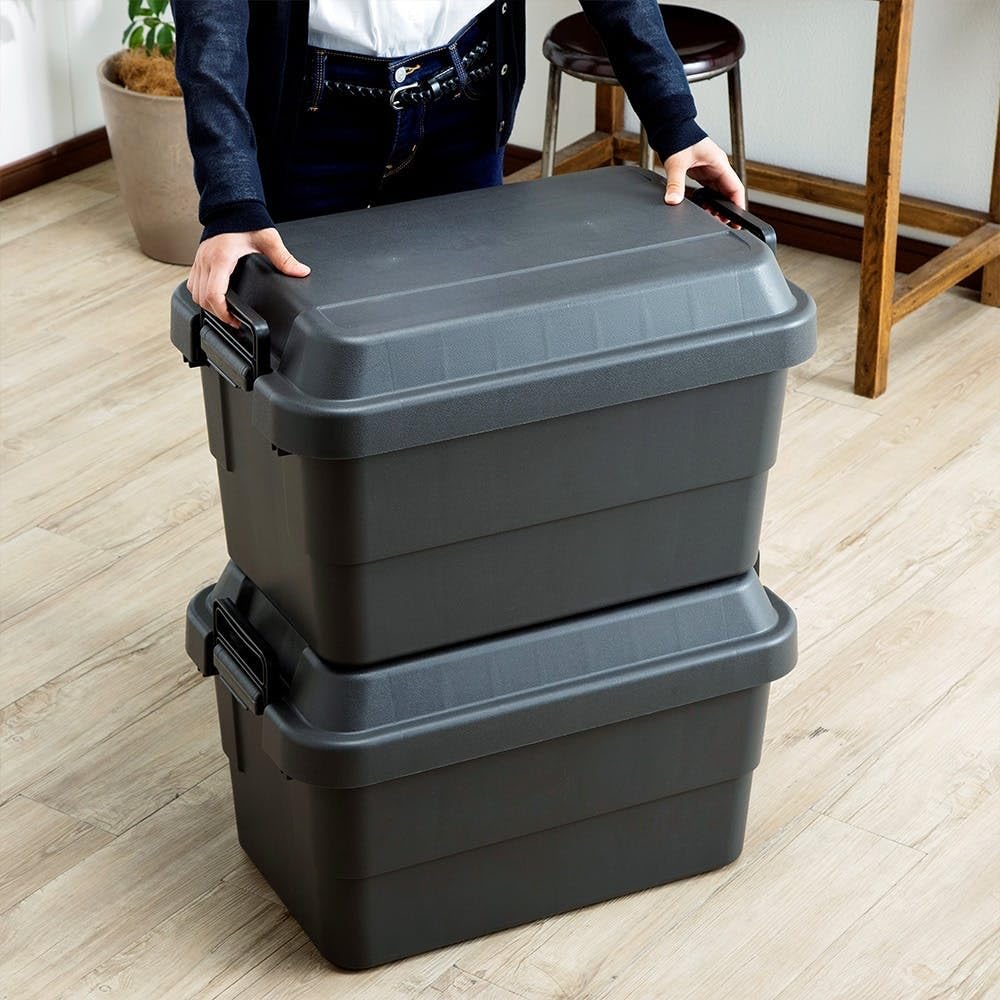 Amazon｜カインズ(CAINZ) 座れる丈夫な収納BOX 50L 幅60cm 奥行39cm 高