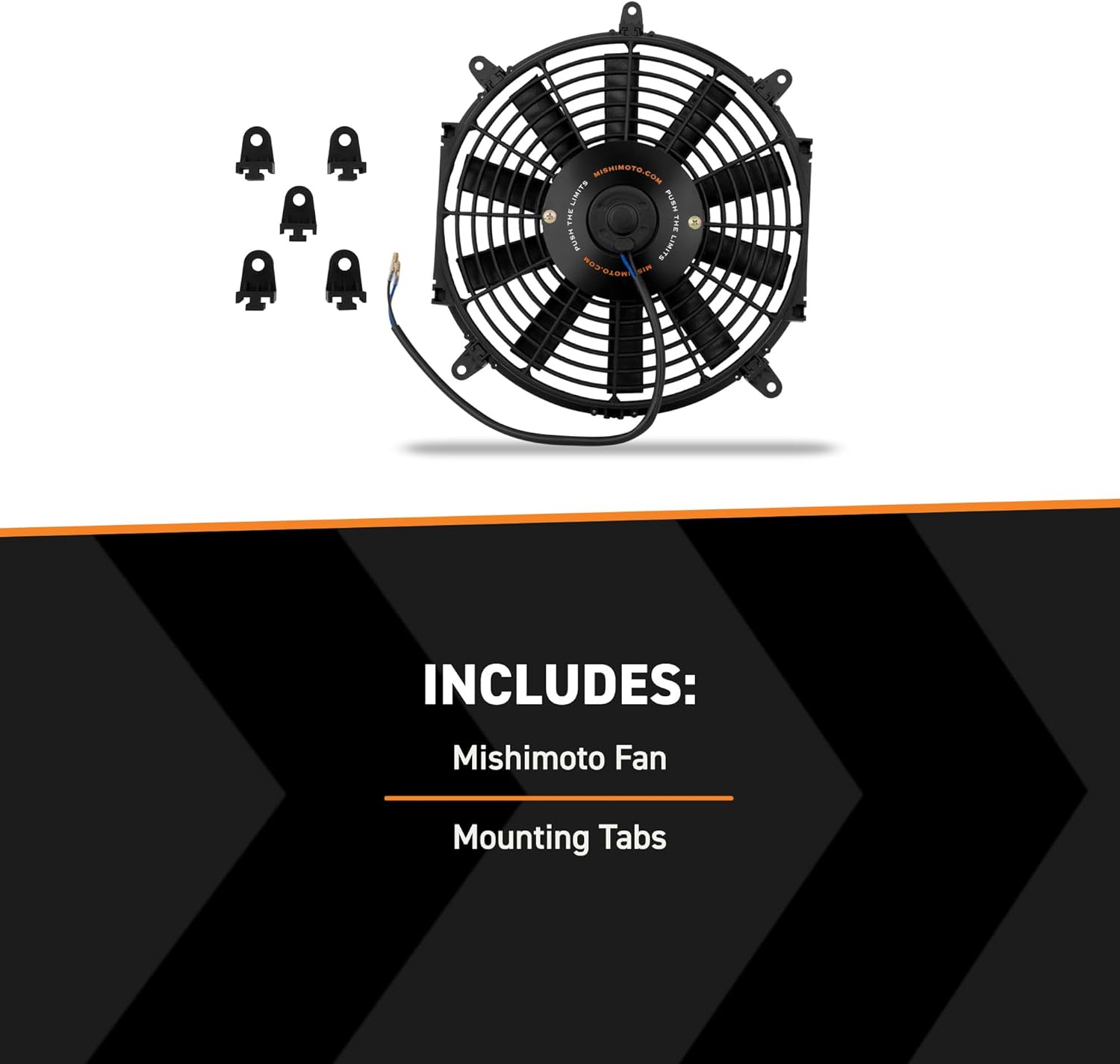 Mishimoto MMFAN-12 Slim Electric Radiator Fan, 12" Universal Fit, 12.25 Volts, Black
