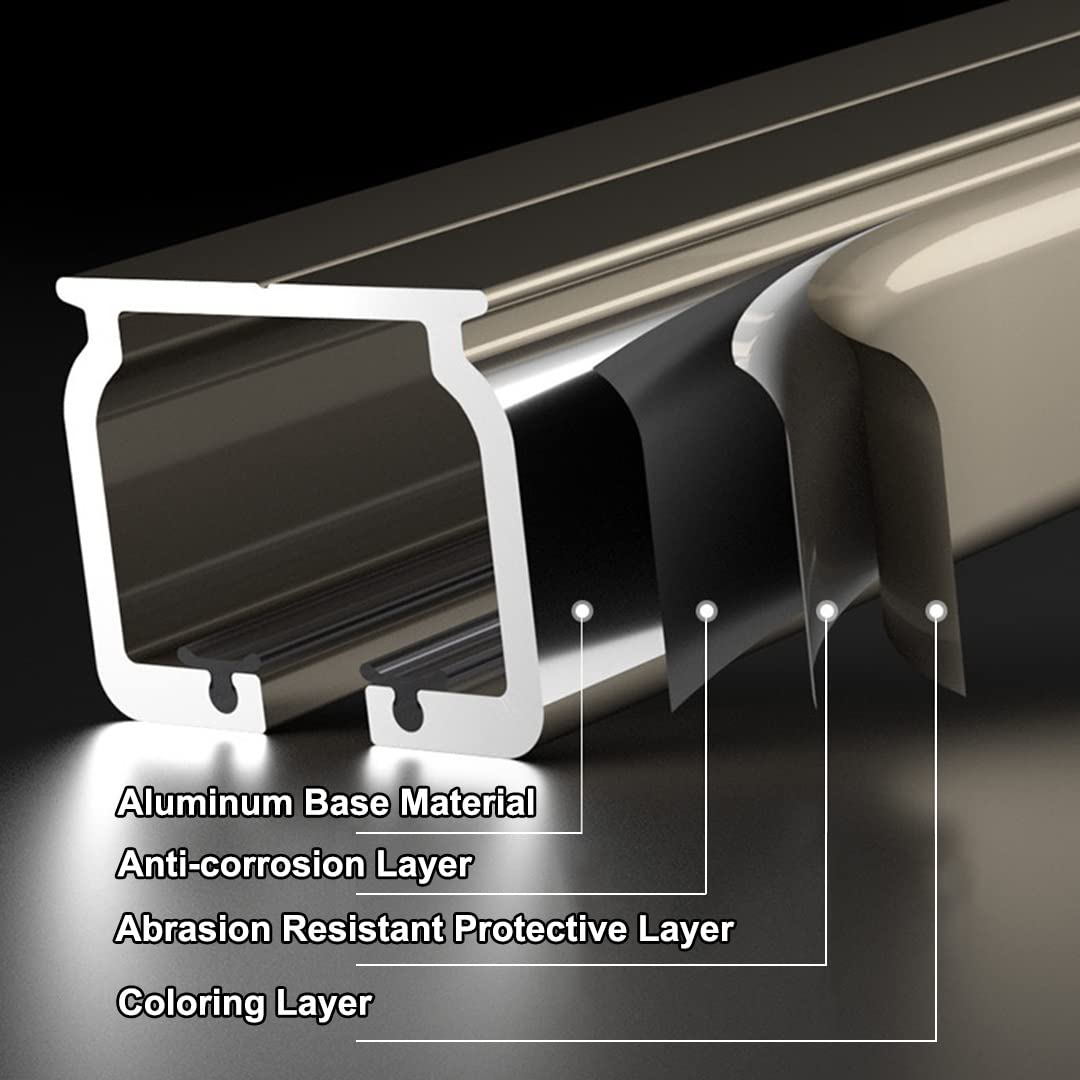 Support de tringle à rideaux durable en aluminium de 2 mm, support mural/plafond, réglable de 70 à 600 cm, blanc, parfait pour rideaux de 260 cm, support robuste pour décoration d'intérieur