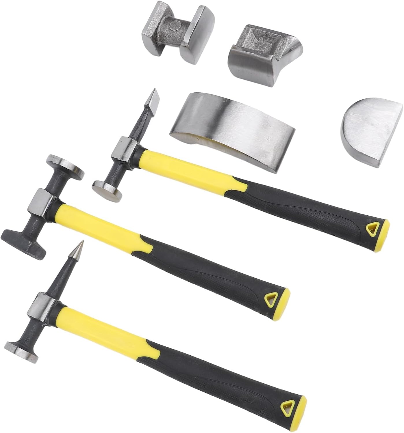 7PCS Auto Body Repair Kit, Carbon Steel Heavy Duty Hammer and Dolly Set for Car Truck Dent Repair with Storage Box