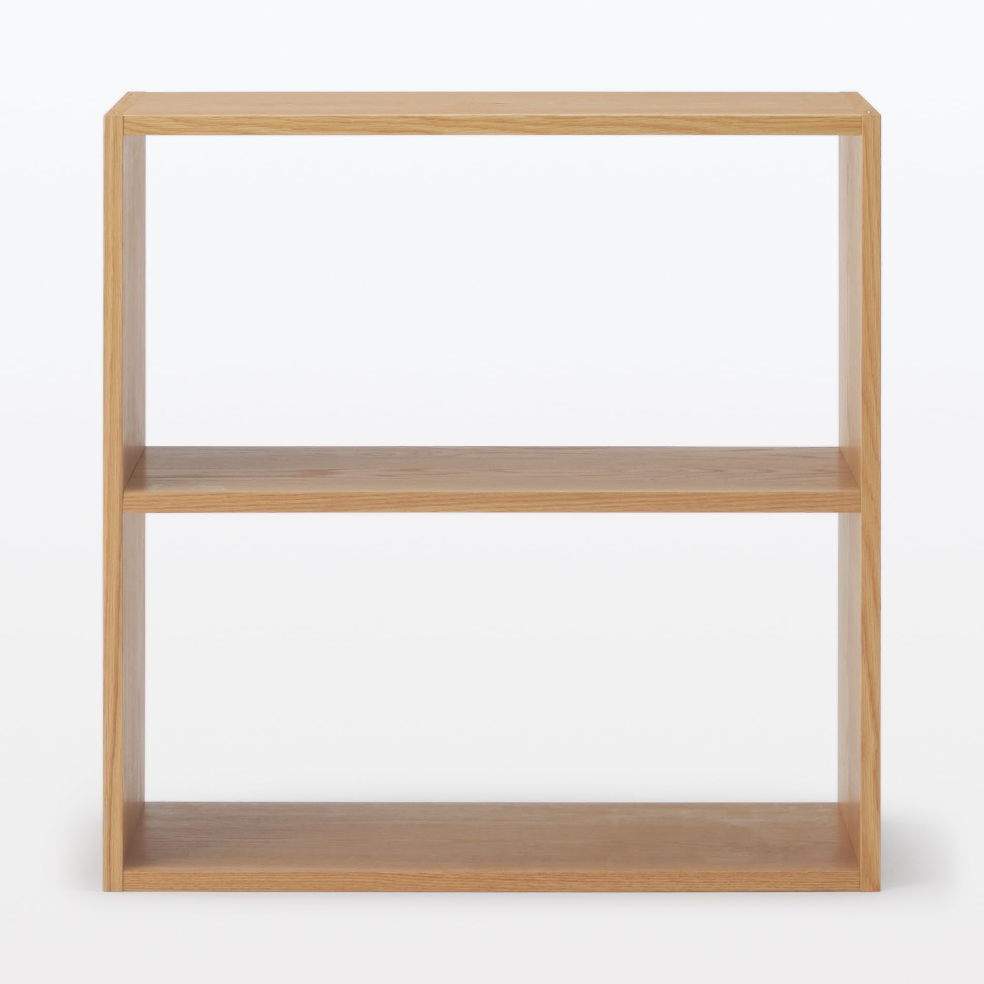 Amazon｜無印良品 スタッキングシェルフ・ワイド・2段・オーク材 幅