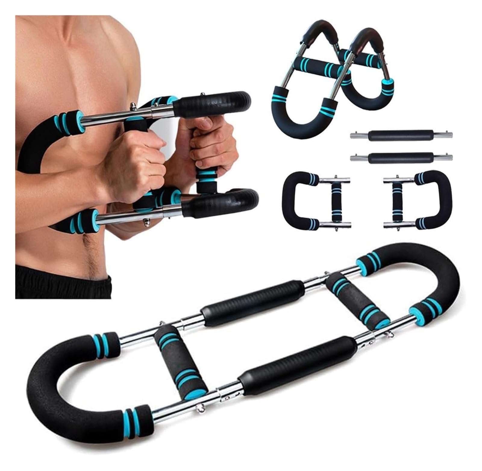 Twister Arm Exerciser, Regulowany ekspander klatki piersiowej, Wzmacniacz siły mięśni, Sprzęt do ćwiczeń ramion, Idealny kształt ciała dla mężczyzn, Wygodny sprzęt do ćwiczeń w domu