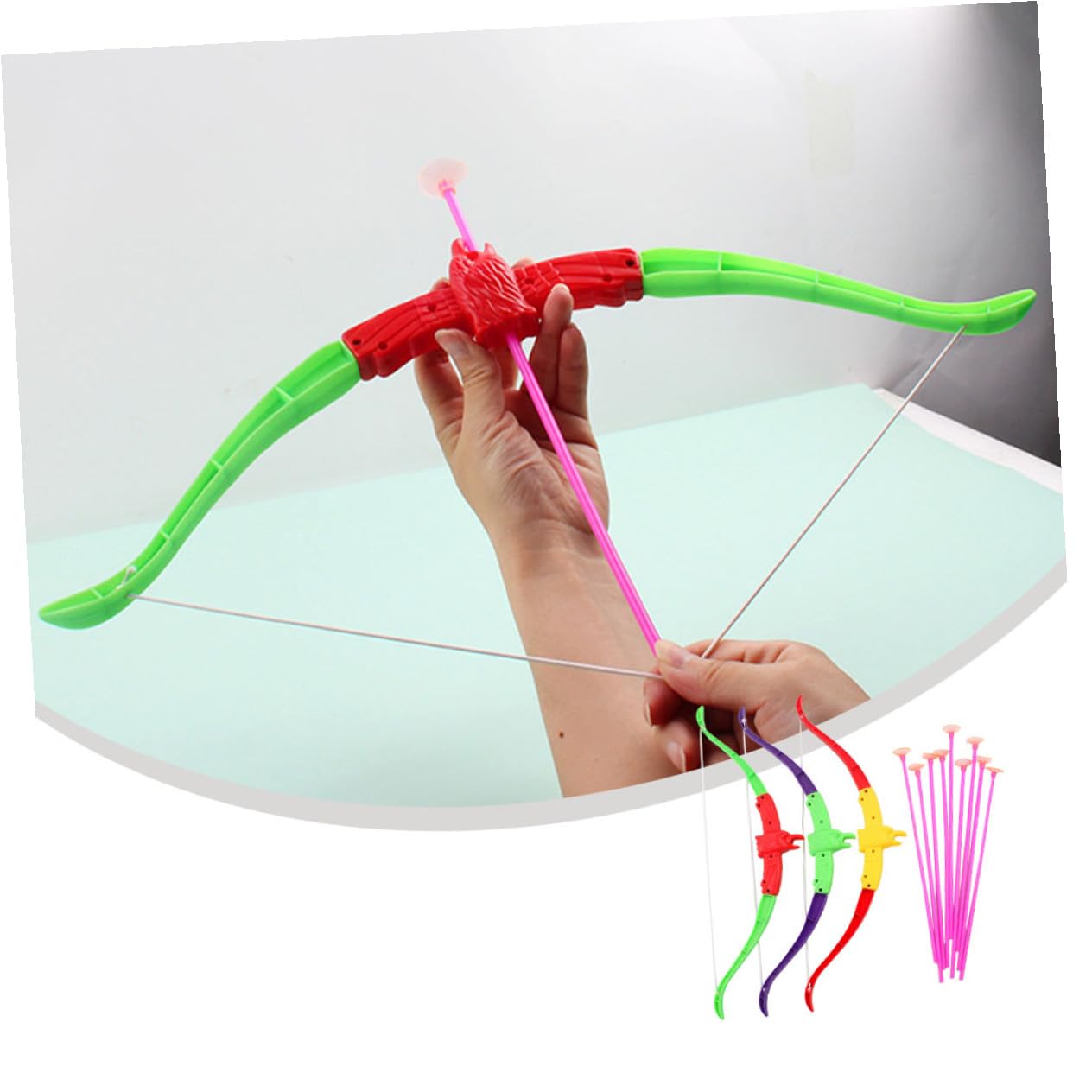 ifundom 3ensembles Jeu De Tir à Arc Simulation pour Garçon Fille Jouet Extérieur Garçon Fille Cadeau Et Ergonomique Couleurs Aléatoires