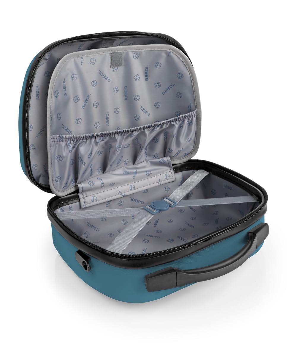 Gabol - Neceser de Viaje Rígido Paradise XP 35x28x17cm - Peso 0,9kg con Capacidad de hasta 12L - con Acople a Maleta, Correa y Forro de Material Reciclado - Diseño Español en ABS - Verde
