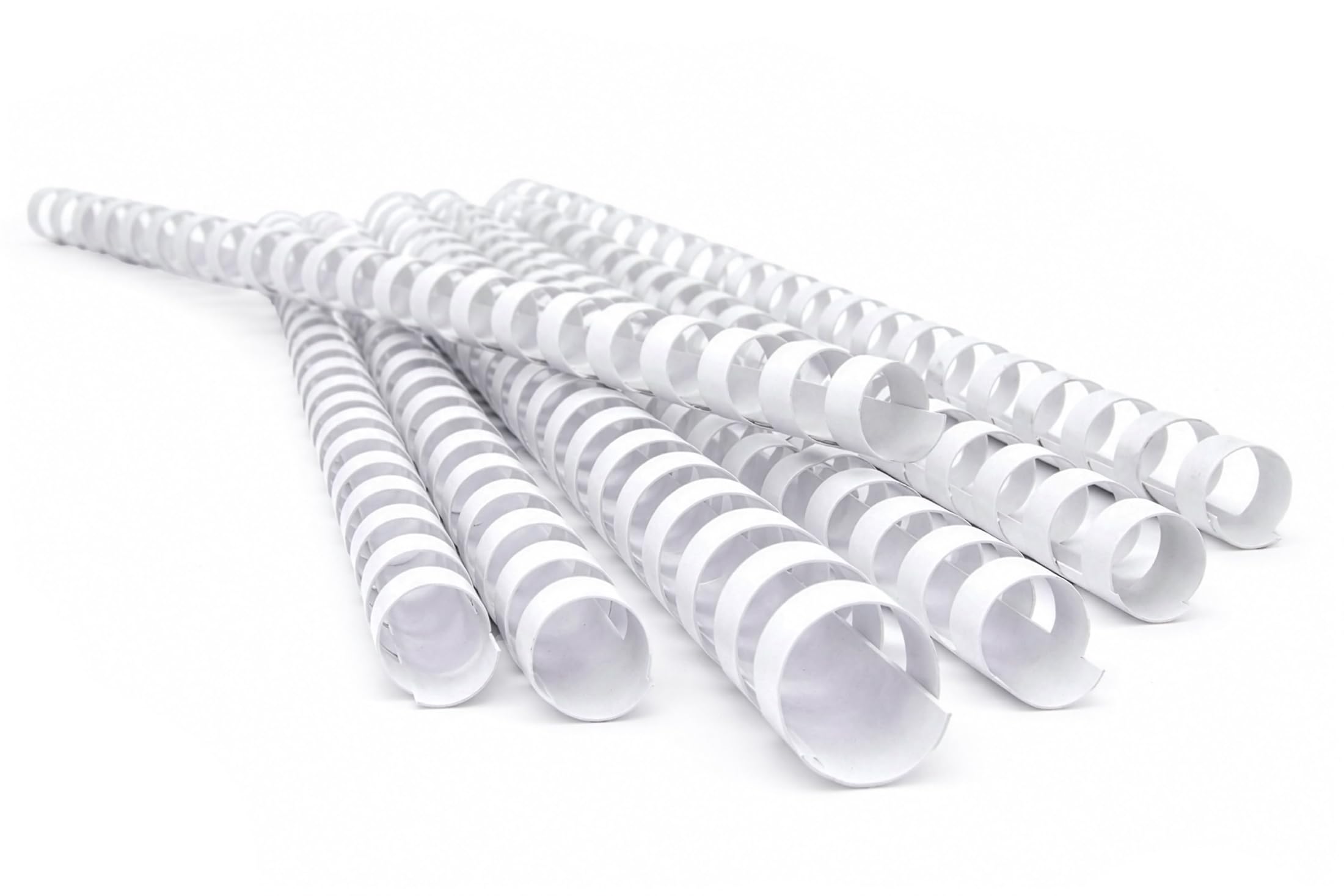 Pavo - Premium Plastic Binding Combs 10 mm A4 White, Pack of 100, 21 Ring Spine, Binds up to 60 Sheets - 8001798