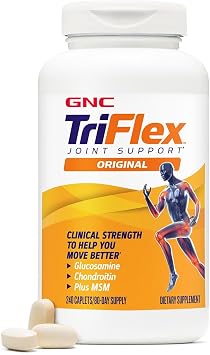 GNC TriFlex, Joint, Bone & Cartilage Health Supplement, Clinical Strength Glucosamine & Chondroitin, MSM, Supports Mobility, Flexibility & Comfort, 240 Caplets