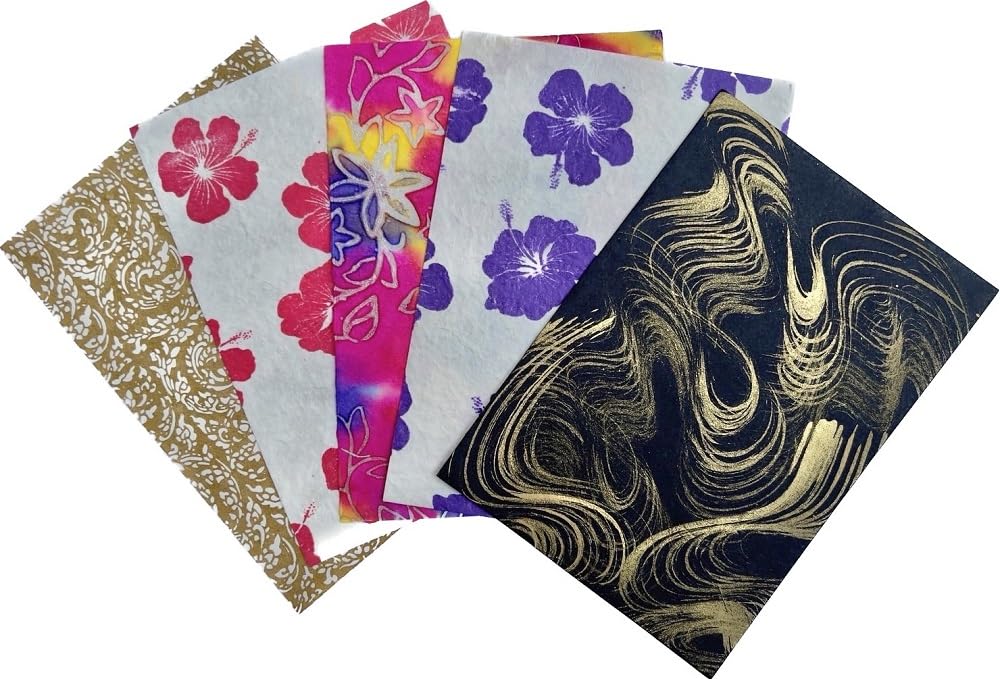 20 Blatt Handgemachtes Maulbeerpapier A4 – Dick, Mit Blatt-Skeletten, Für Karten & Basteln
