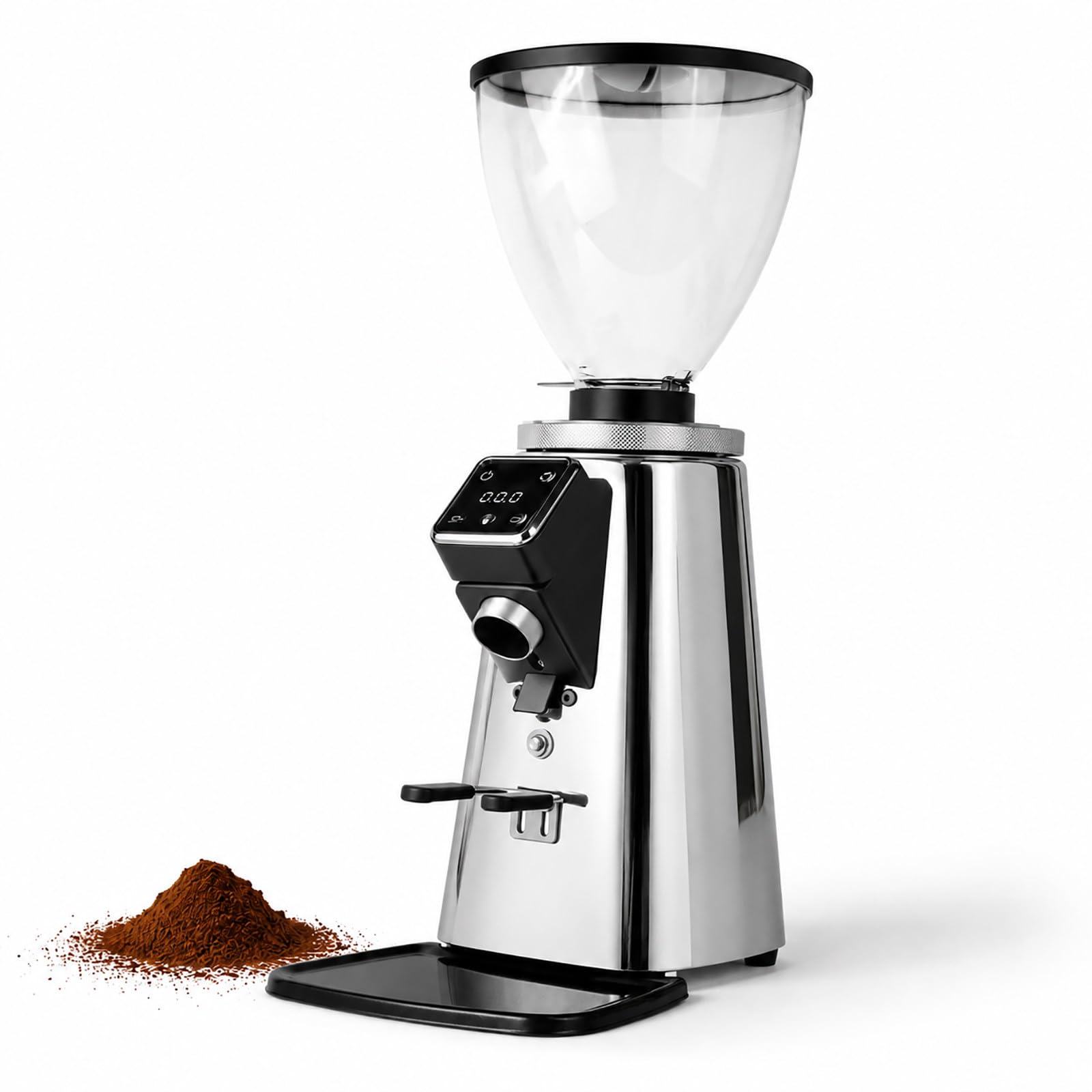 Młynek do kawy - zadzior 64 mm do ekspresów do espresso, bezpośredni wylot ziemi, kontrola pojedynczej i podwójnej dawki, idealny do świeżo parzonej kawy