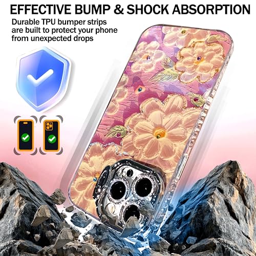 Coque TPU iPhone 14 Pro Max béquille protection écran paillettes - 6