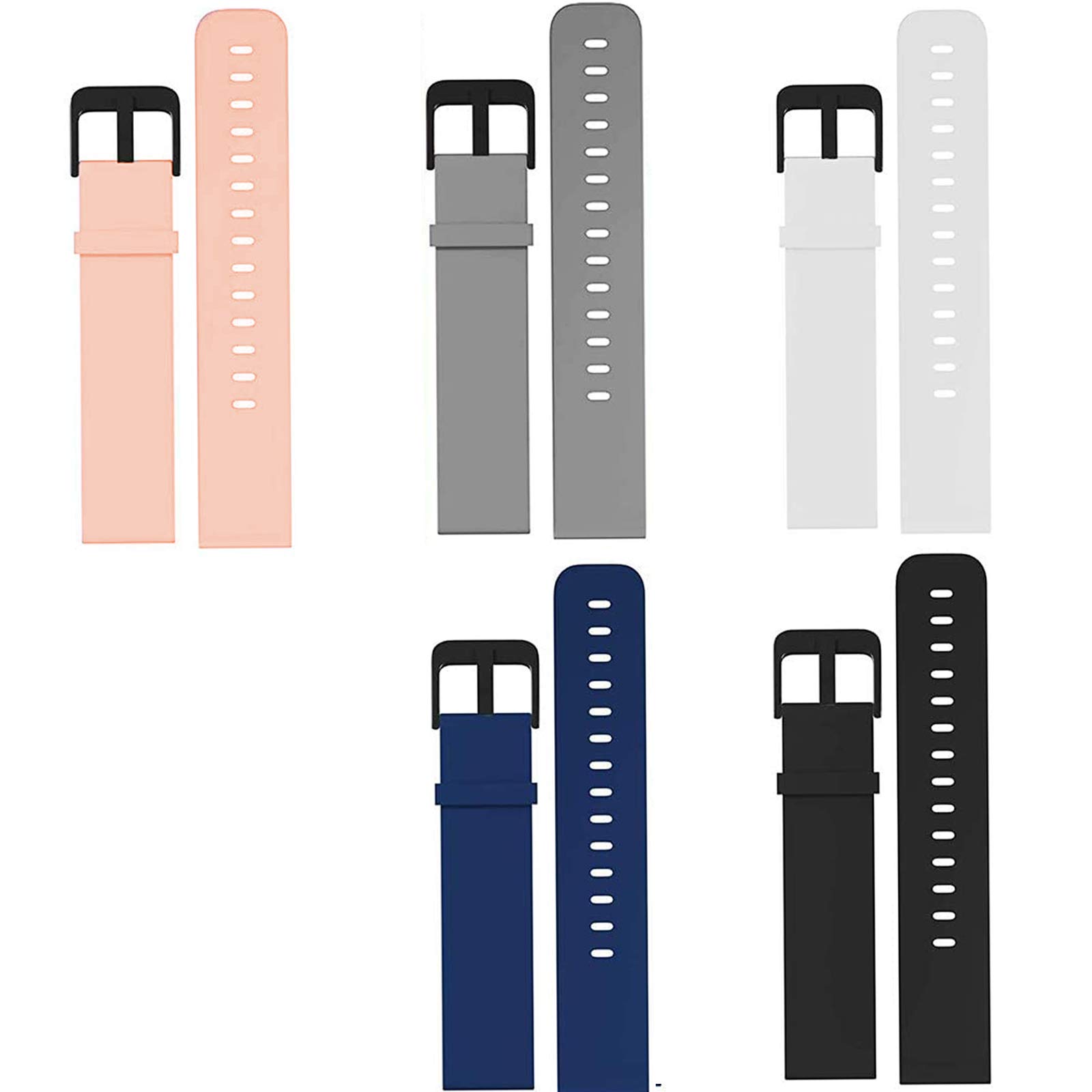 E ECSEM Cinturino In Silicone Per Smartwatch Popglory P22 – Sgancio Rapido, Adatto A Polsi 5.6-22.1 Cm
