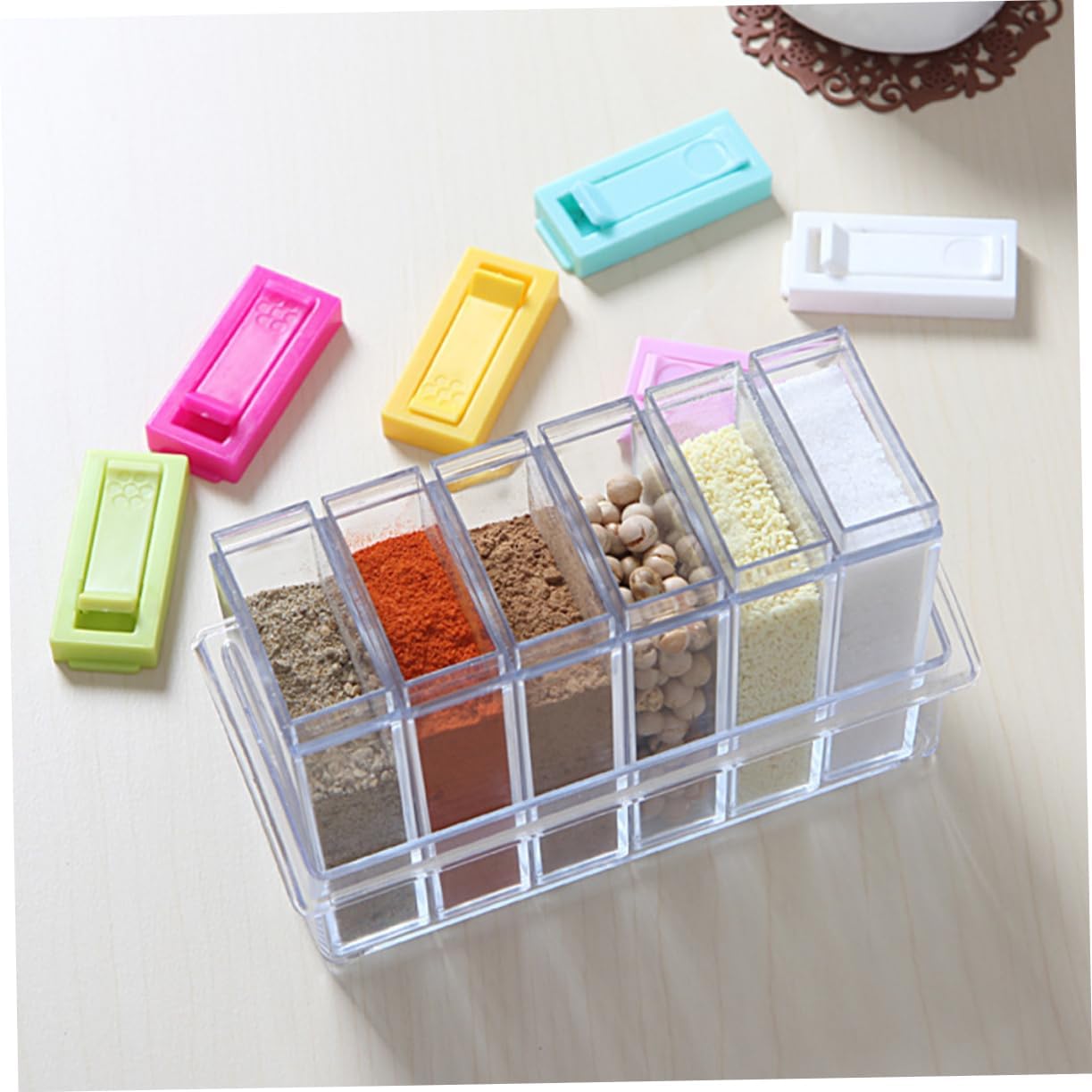 Hemobllo Seasoning Powder Jar Easy Identification Spice Bottles Leakproof Pepper Shakers Camping Pepper Bottles Picnic Salt Shakers