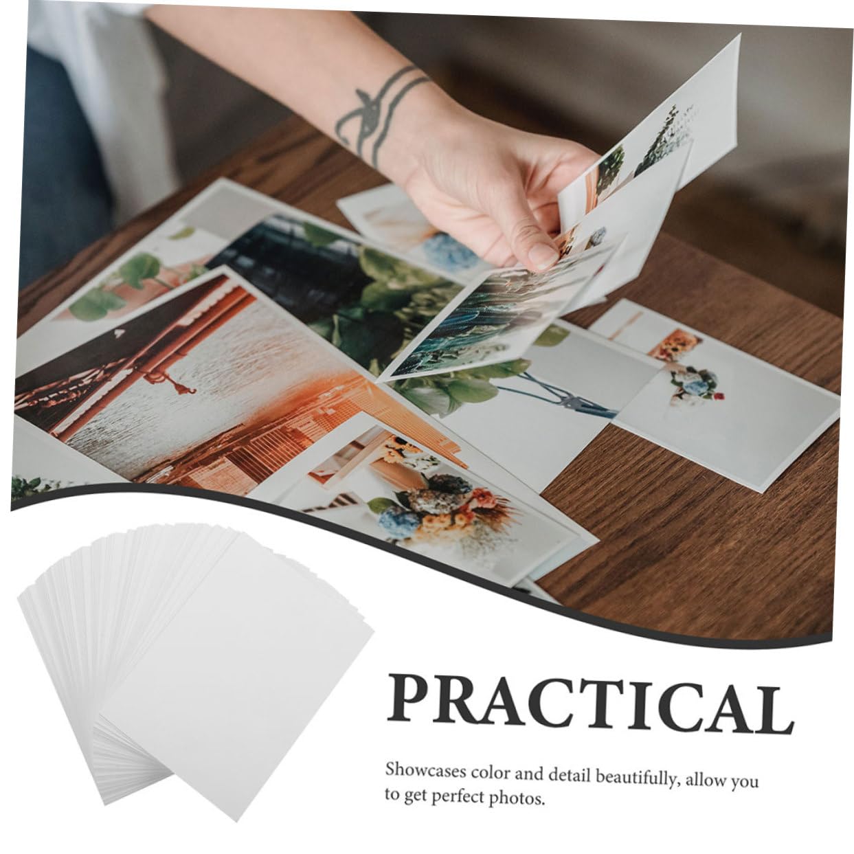 NUOBESTY 400 Feuilles Papier Papier De Qualité Autocollant Brillant Dépliant Impression De s s D'imprimante Glacé Blanche