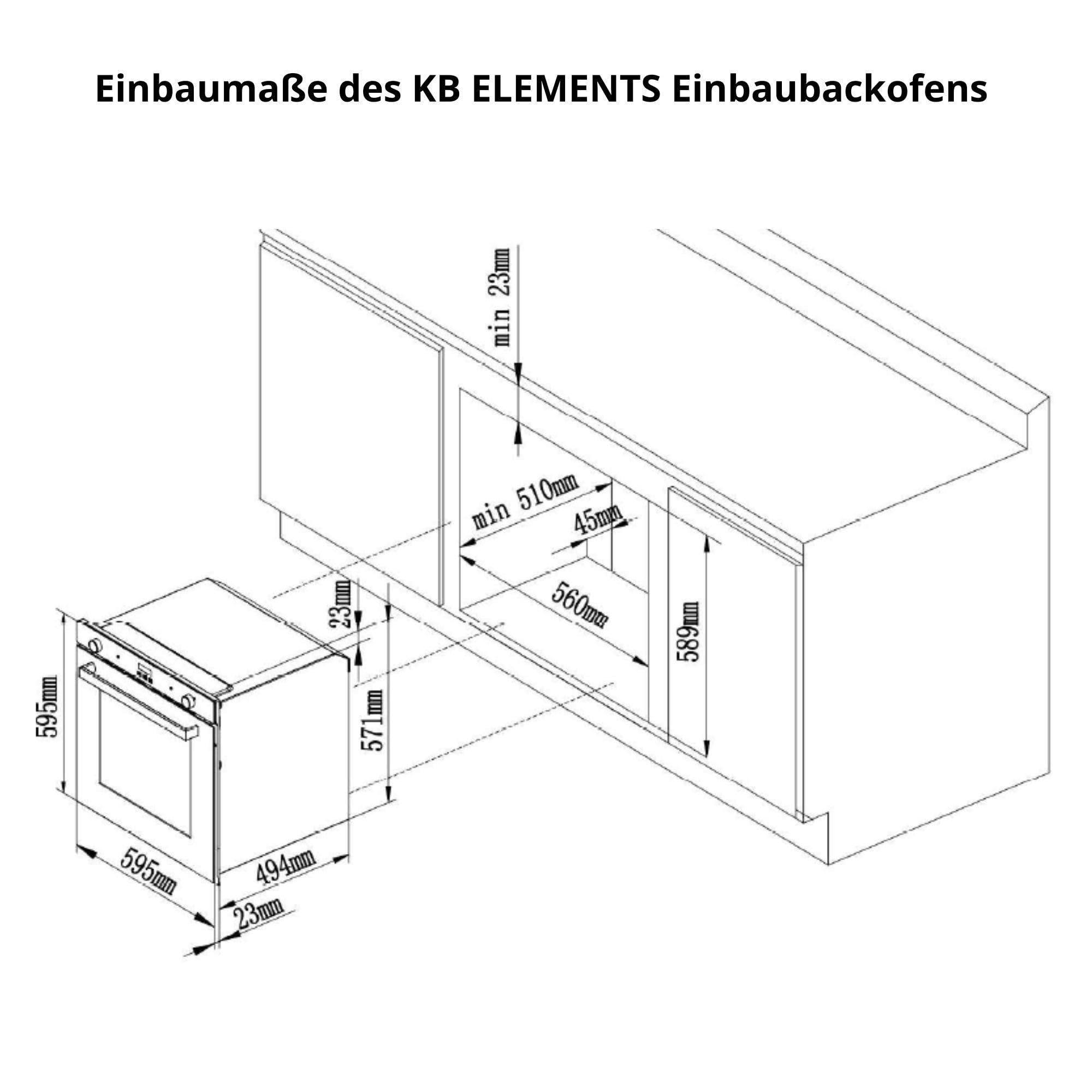 Autarkes Herdset 60 cm Einbaubackofen mit Air Fry & Steam Clean, Induktionskochfeld 59 cm Flexzone, Schuko-Stecker, A+ Energieklasse