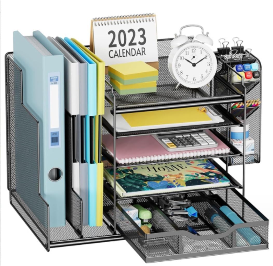Organizzatore Scrivania Organizer da scrivania e Accessori con cassetti per Forniture per Ufficio Contenitore per Documenti Ufficio