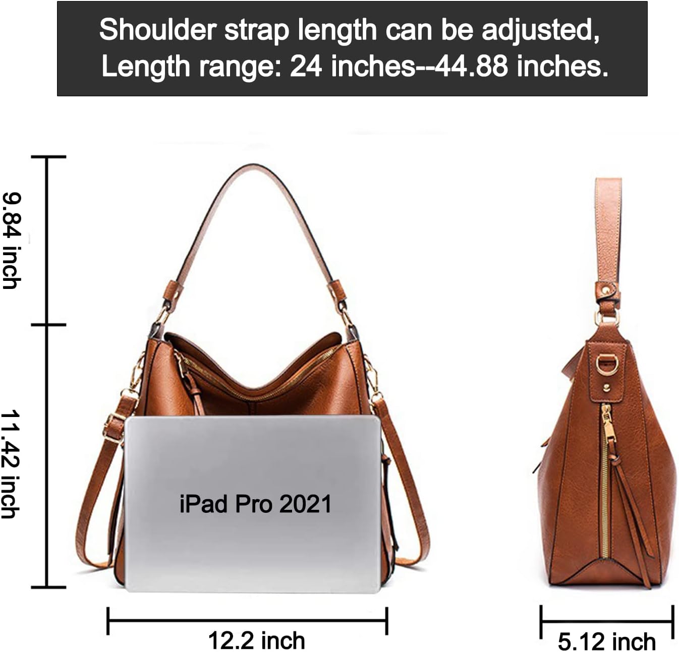 VODIU Tote Bag for Women PU Leather Shoulder Bags Crossbody Hobo Bag Large Purse and Handbags with Adjustable Shoulder Strap