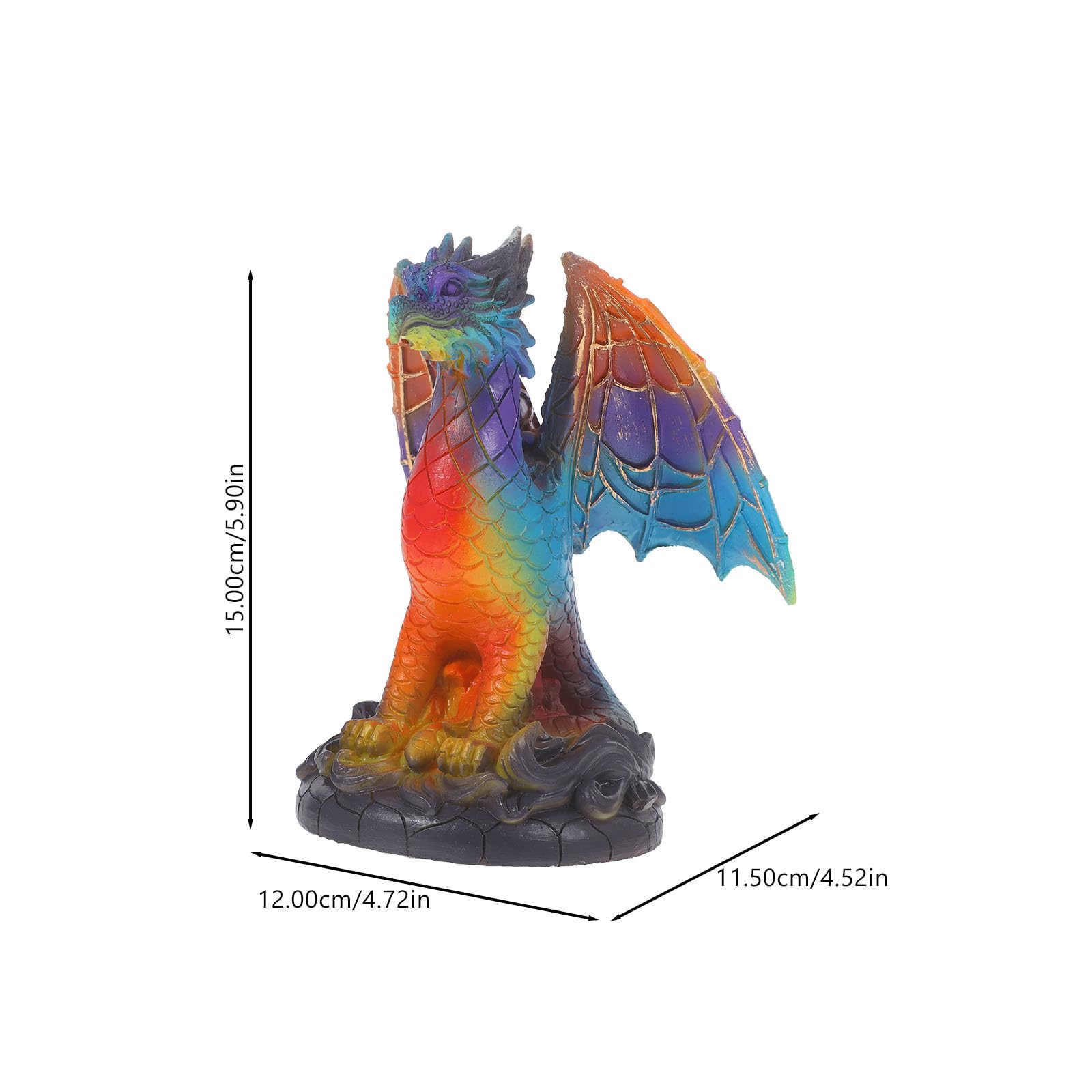 Anneome Lampe de Table Dragon en Résine Led, Lampe de Salon à Poser Décorative et Veilleuse, Illumination Chaleureuse pour Chambre ou Bureau, Design Unique et Stylé