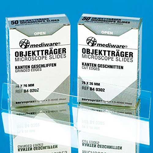 B4 0301 Objektträger Standard mit doppeltem Mattrand, mattiert (5000-er Pack)