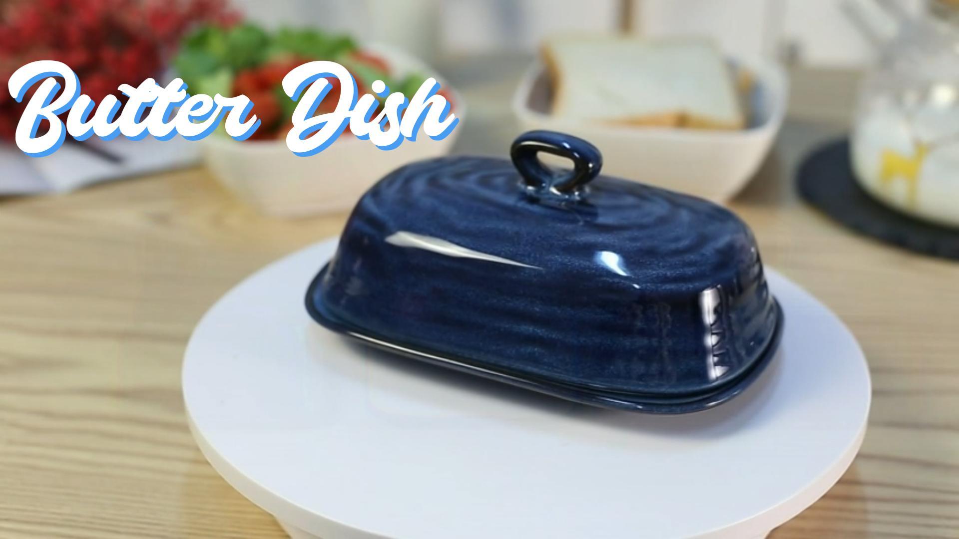 Butter Dish With Lid, Chase Chic Ceramic Butter Keeper With Cover And Knife, 500ML Airtight - View #6