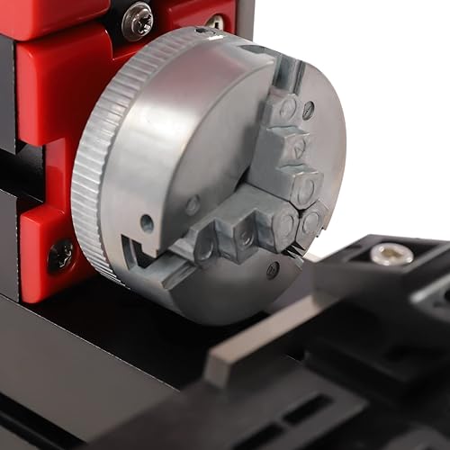 Miniatura 5 de Mini máquina de torno de metal Motorizado Metalworking Herramienta de bricolaje Torno multifunción Fresado Corte de aluminio Torno de madera de