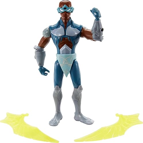 Masters of the Universe Figura grande de He-Man and The Stratos con accesorio inspirado en la serie animada Motu Netflix, juguete coleccionable de