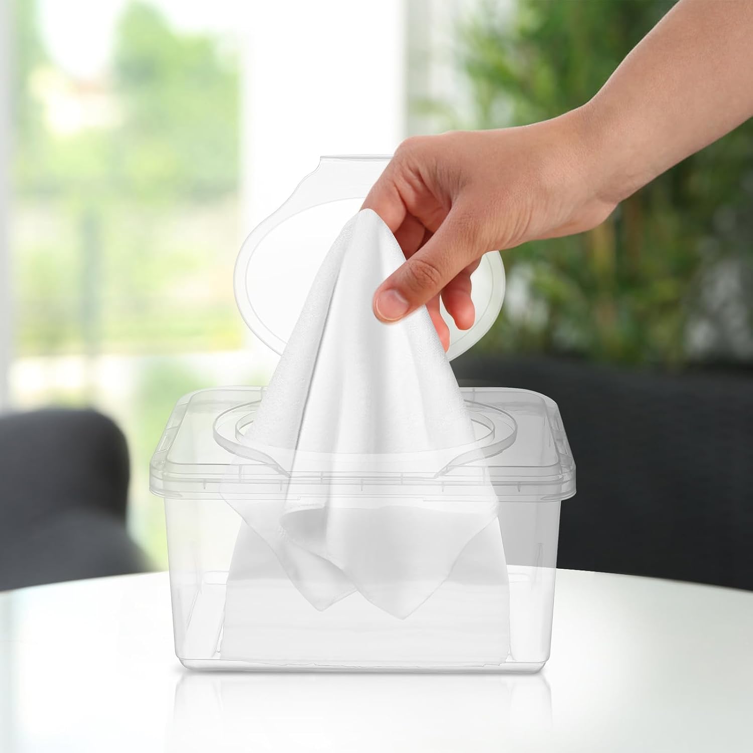 Ciieeo Portable Baby Wipes Dispenser Box 3 Pack Wet Tissue Holder with Lid - Compact Storage Container for Home Travel and Nursery