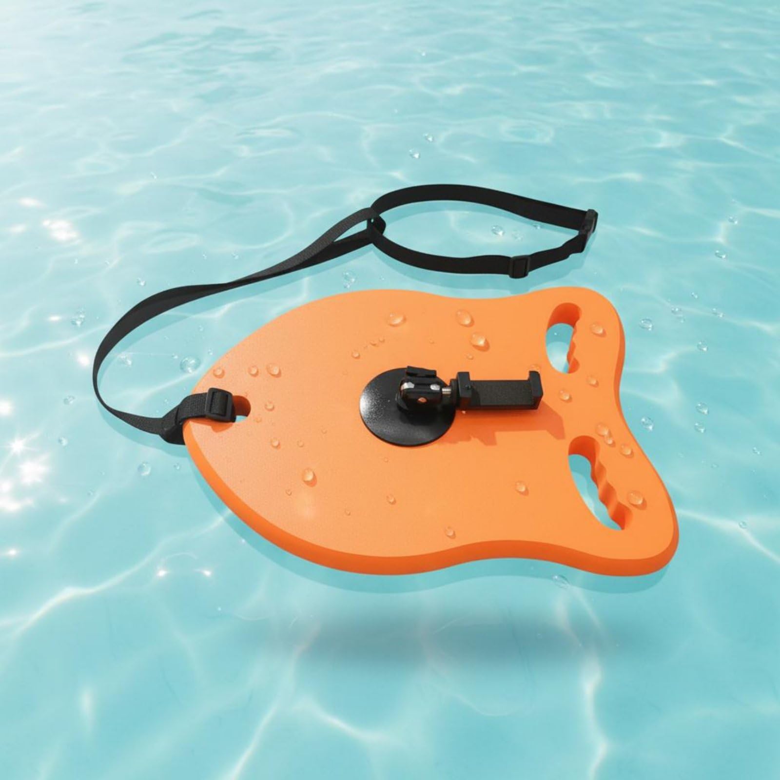 Piattaforma EVA Galleggiante Resistente Aiuto Al Galleggiamento Leggero Attrezzatura Sportiva per Piscina, Esterno, Arancione Con Supporto Per Telefono, Fotocamera E Custodia Impermeabile
