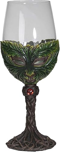Miniatura 3 de SUMMIT COLLECTION Mythical Forest Spirit Greenman Deity, copas de vino de 16 onzas líquidas, cáliz para decoración del hogar