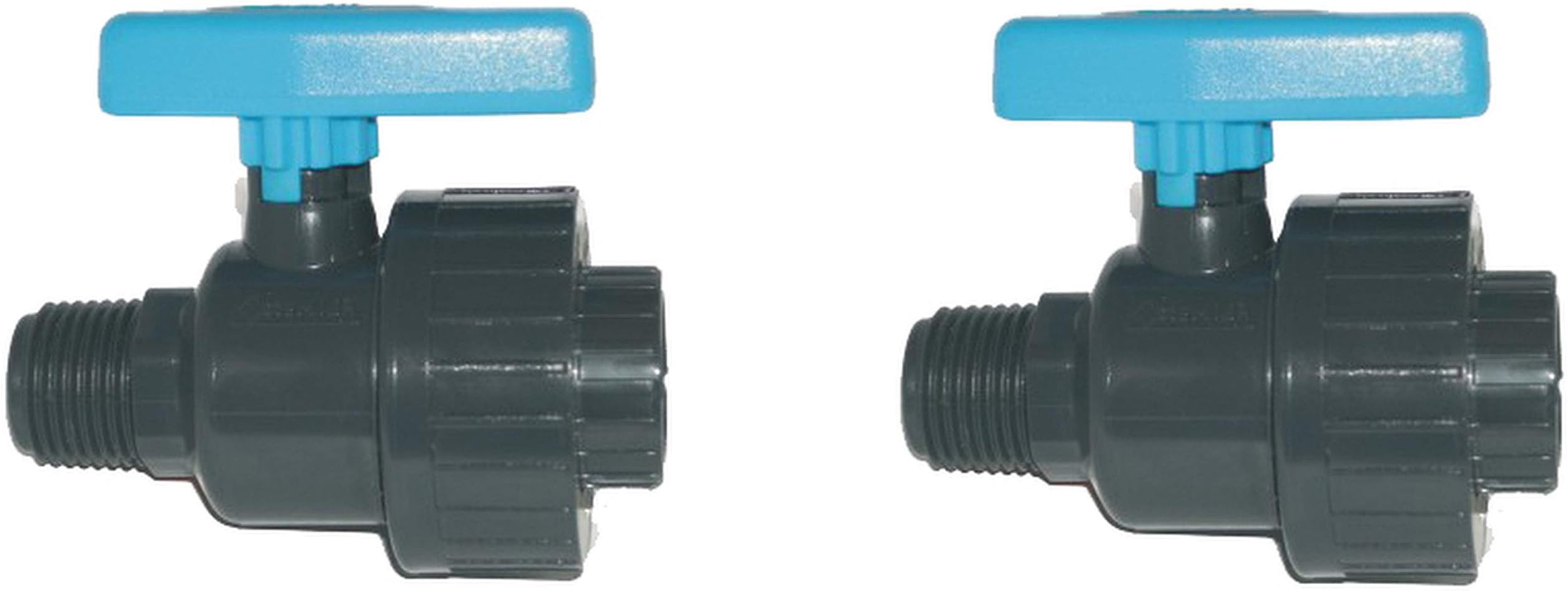 well2wellness® PVC Ball Valve as Uniblock with Internal Thread x Male Thread 1" 1/4 (40 mm) - Pack of 2