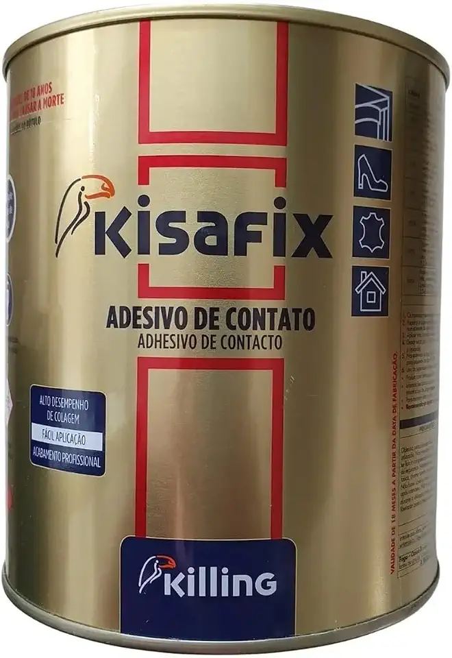 Adesivo solvente a base borracha 750g premium kisafix