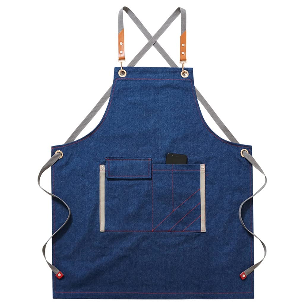 Server Aprons Barista Apron Babero delantal delantal chef delantal cocinar delantal delantal color dril de algodón delantal delantal ajustable delantal elástico Kitchen Aprons Chefs Appron