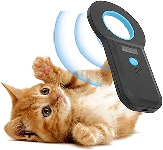 Pet Microchip Scanner, ARCELI Pet Chip Reader Pet Tag Scanner Pet ID Microchip Scanner with High Brightness OLED Display 128pcs of Tag Information Storage for Animal/Pet/Dog/Cat/Pig