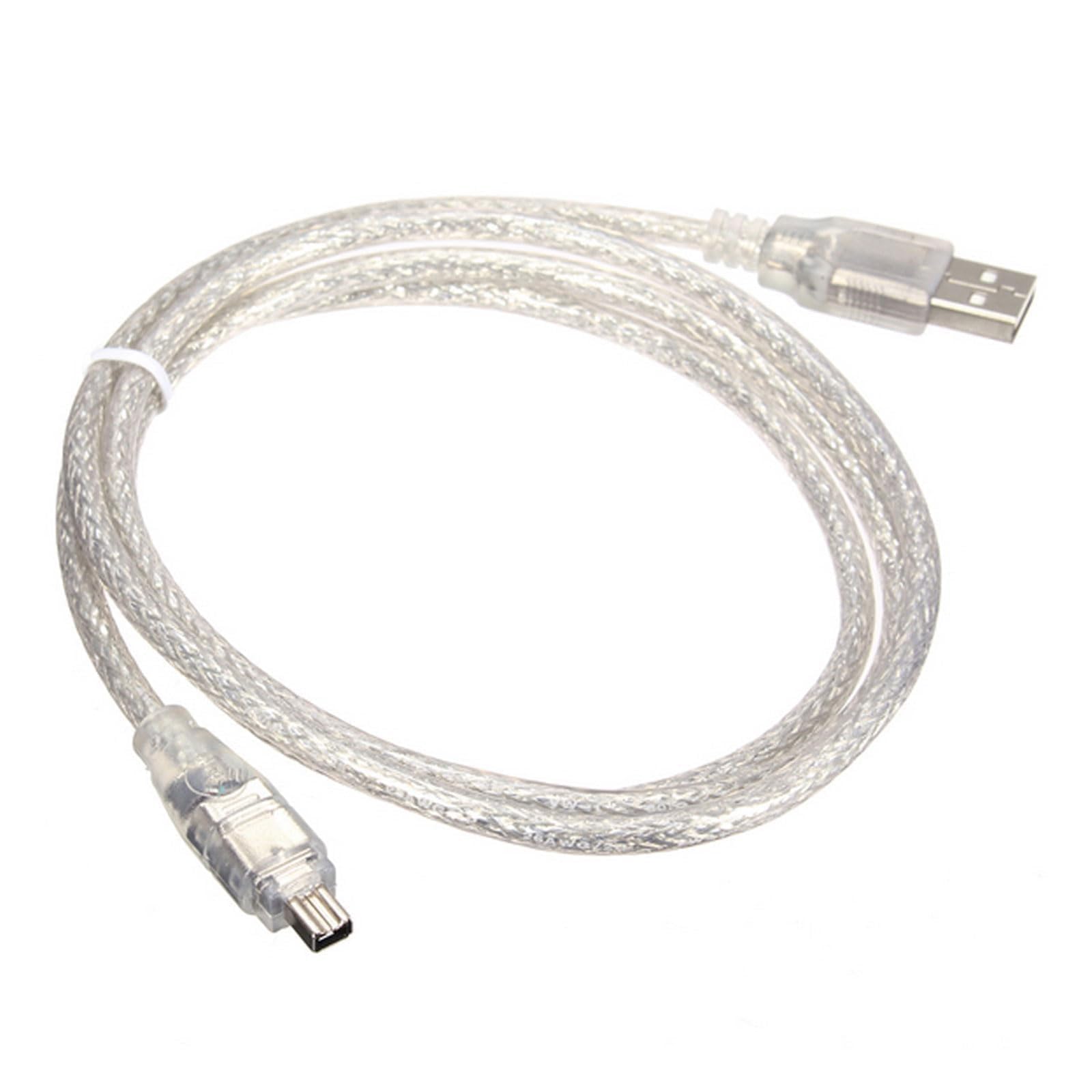 Cavo Adattatore USB a FireWire IEEE 1394 con Connettore iLink 4 Pin, Compatibile con Camcorder DCR-TRV75E DV, Cavo di Trasmissione per Dati e Video