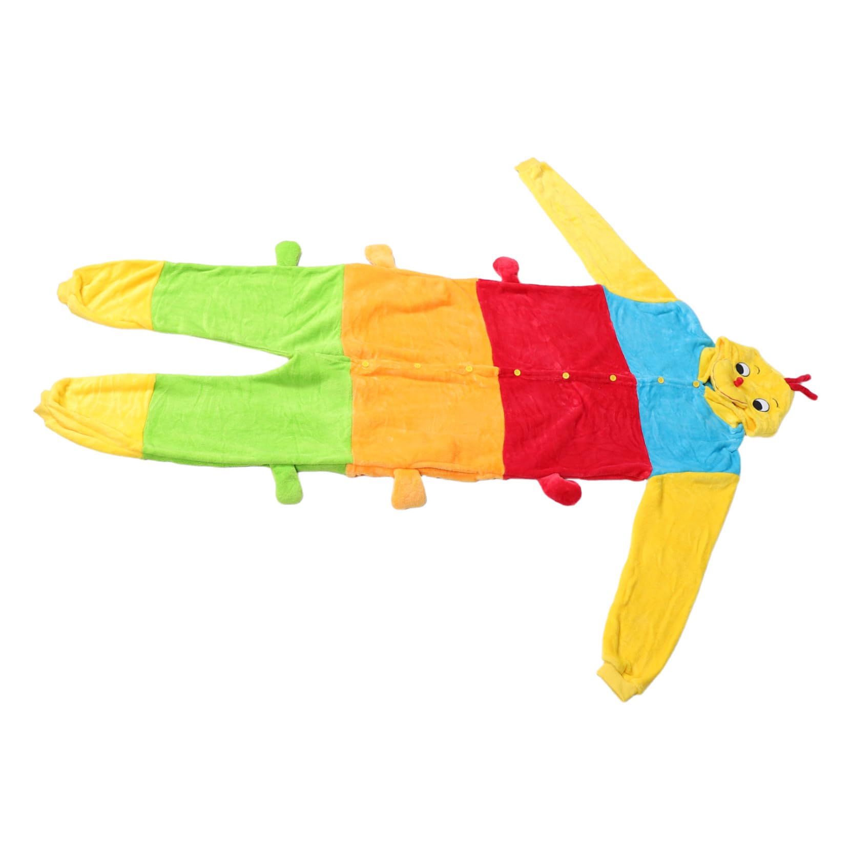 Gatuida Plüschige Caterpillar Onesie Pyjama aus Flauschigem Flanell Warme Halloween Schlafanzug für Erwachsene Kuschelige Hauskleidung für Herbst und Winter für Festliche Zusammenkünfte